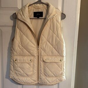 J. Crew Women's Beige Quilted Vest